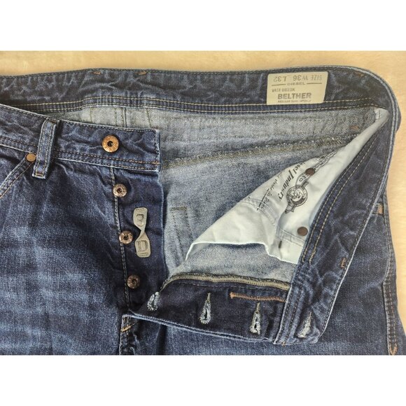 Diesel Jeans Mens Belther 3D Regular Slim Tapered Dark Wash Denim 0823K 36"x31" - Picture 4 of 14